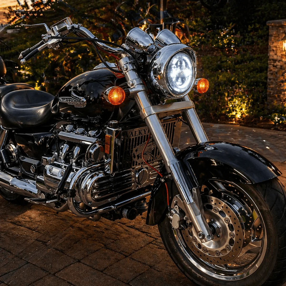 Eagle Lights 1997-2003 Honda Valkyrie Round Projection LED 7" Headlight and 4.5" Passing Lights - Image 5