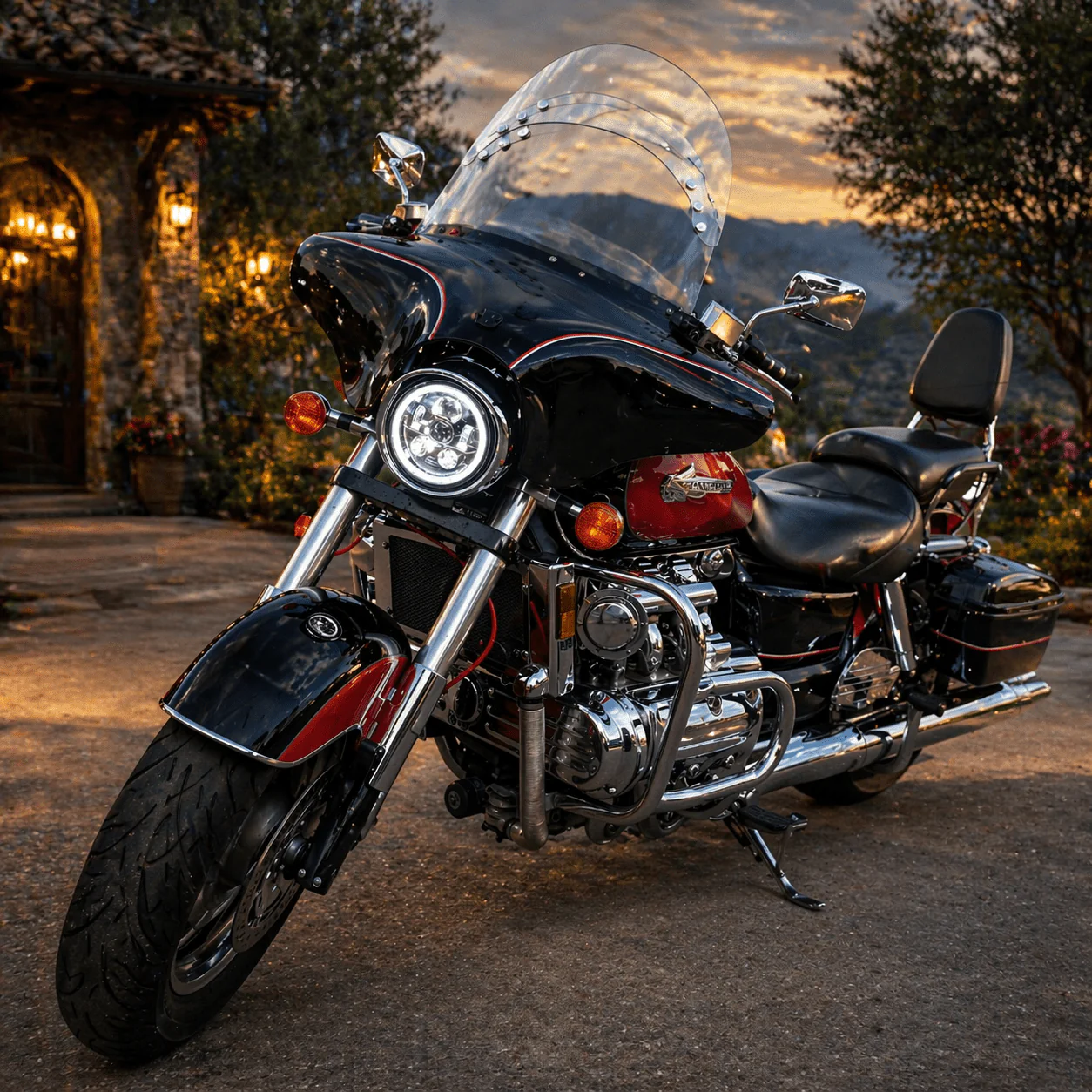 Eagle Lights 1997-2003 Honda Valkyrie Round Projection LED 7" Headlight and 4.5" Passing Lights - Image 7