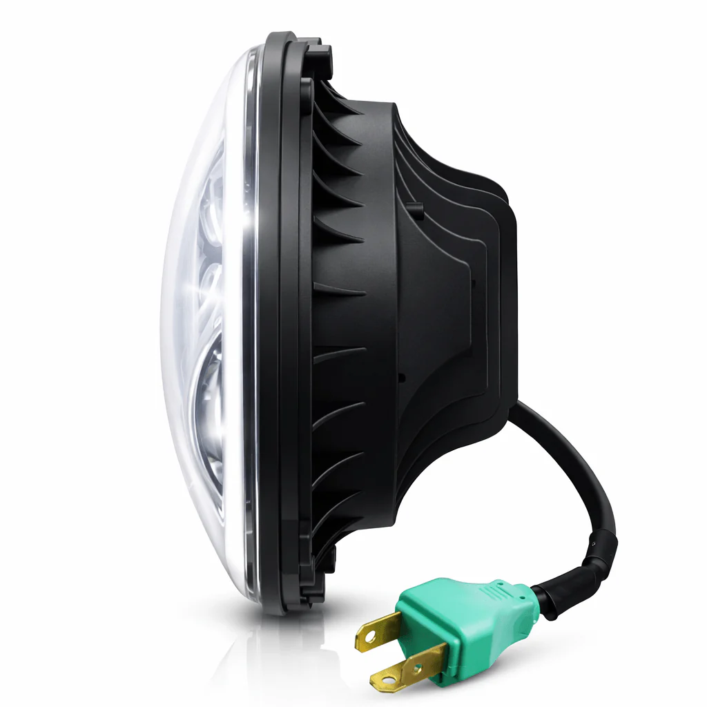 Eagle Lights 7" LED Headlight with LED Halo Ring for Harley-Davidson® and Indian® Motorcycles - Generation I / Chrome Kit - Image 6
