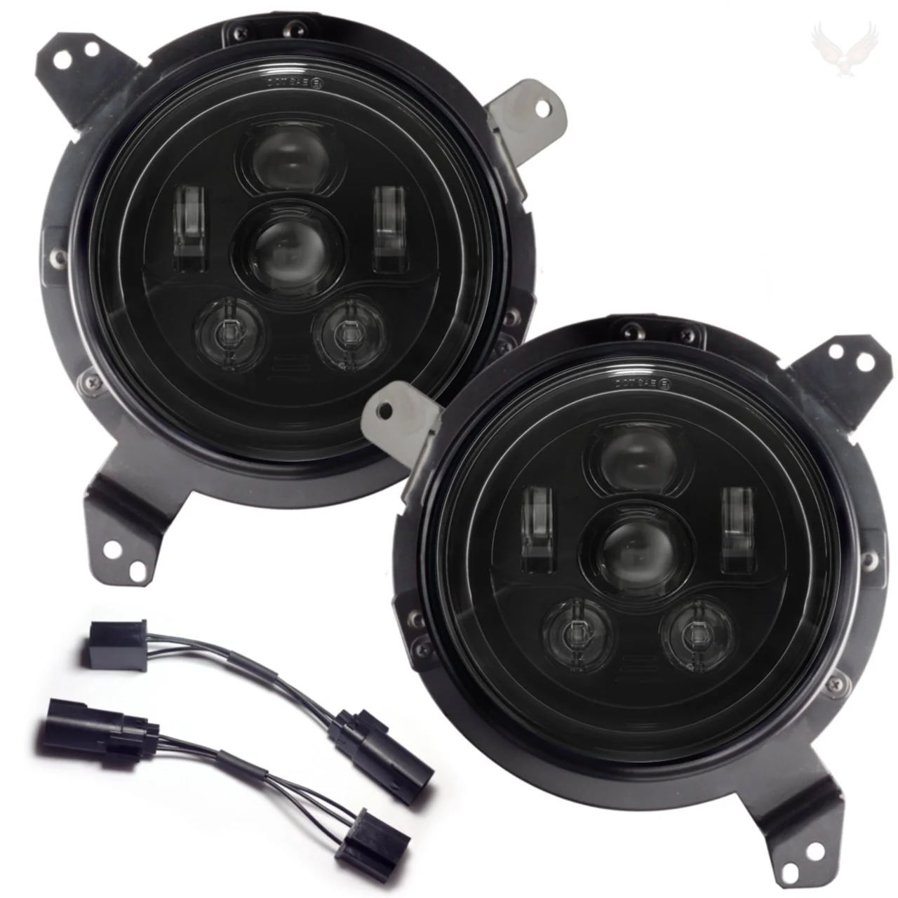 Eagle Lights 7" LED Headlight Kit for 2018 and up Jeep JL Wrangler - Black - Image 3
