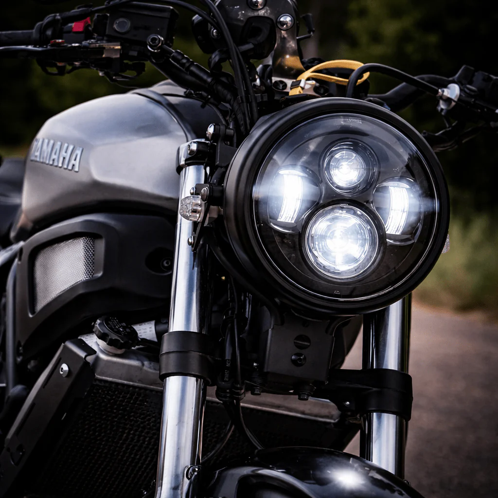 Eagle Lights 7" LED Headlight for Harley-Davidson® and Indian® Motorcycles - Generation I / Black Kit - Image 4