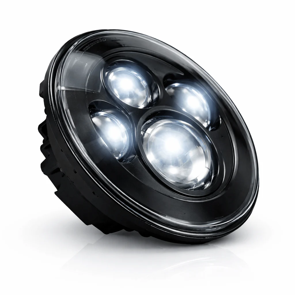 Eagle Lights 7" LED Headlight for Harley-Davidson® and Indian® Motorcycles - Generation I / Black Kit - Image 5