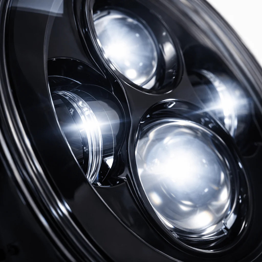 Eagle Lights 7" LED Headlight for Harley-Davidson® and Indian® Motorcycles - Generation I / Black Kit - Image 6