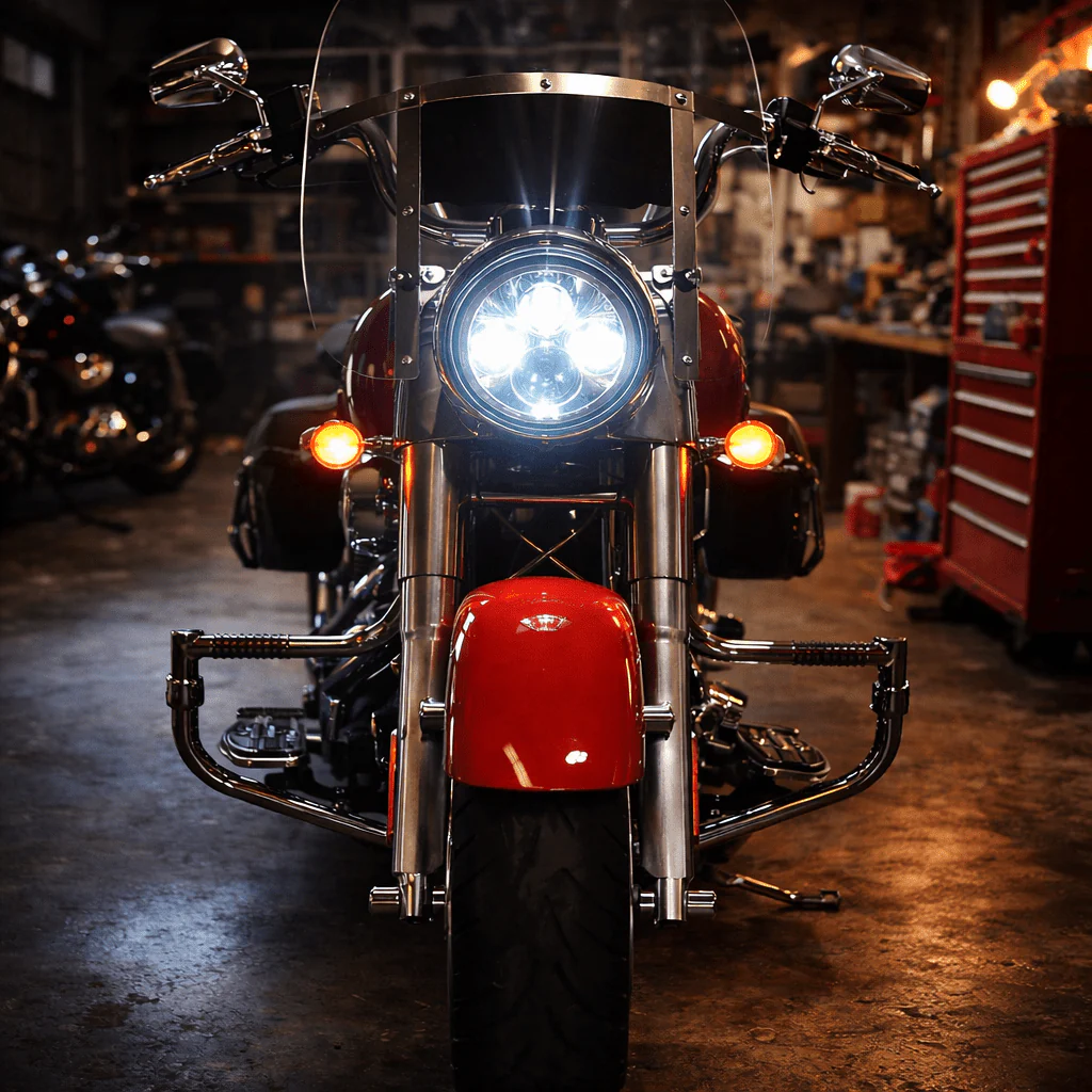 Eagle Lights 7" LED Headlight for Harley-Davidson® and Indian® Motorcycles - Generation I / Chrome Kit - Image 3