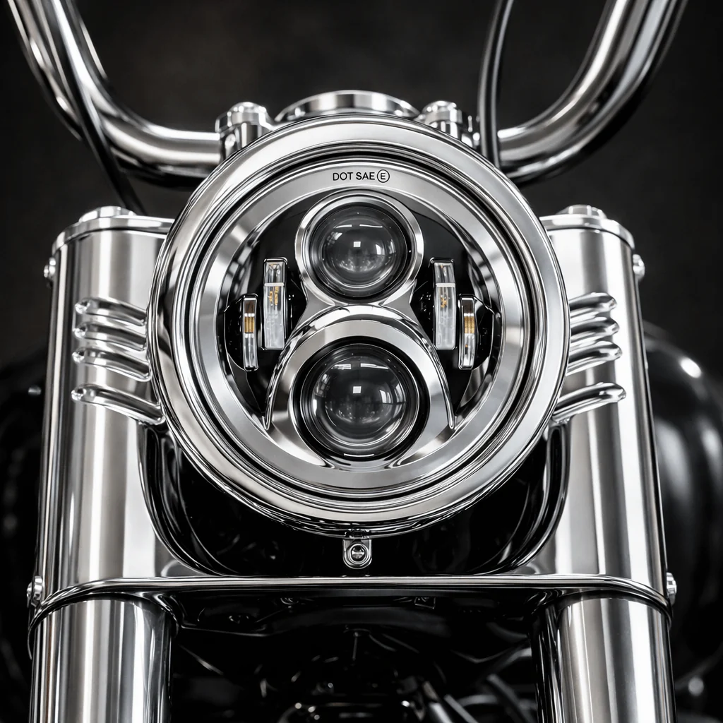 Eagle Lights 7" LED Headlight For Harley-Davidson® and Indian® Motorcycles - Chrome / Generation II - Image 3