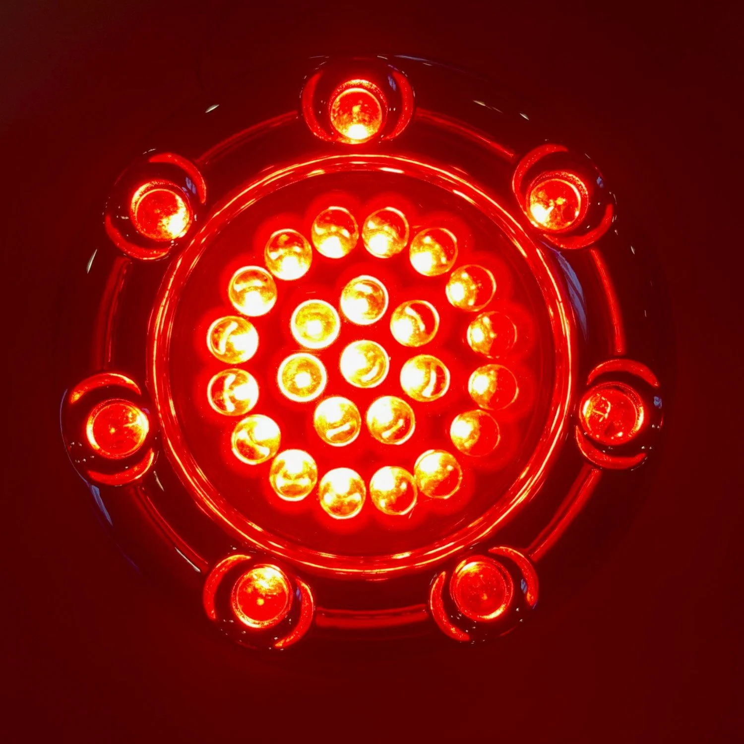 Eagle Lights Infinity Beam 2” Rear LED Turn Signals with LED Ring Covers for Harley-Davidson® - Rear 1156 / Red LEDs - Image 6