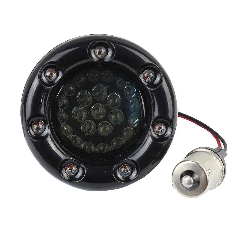 Eagle Lights Infinity Beam 2” Rear LED Turn Signals with LED Ring Covers for Harley-Davidson® - Rear 1156 / Red LEDs - Image 9