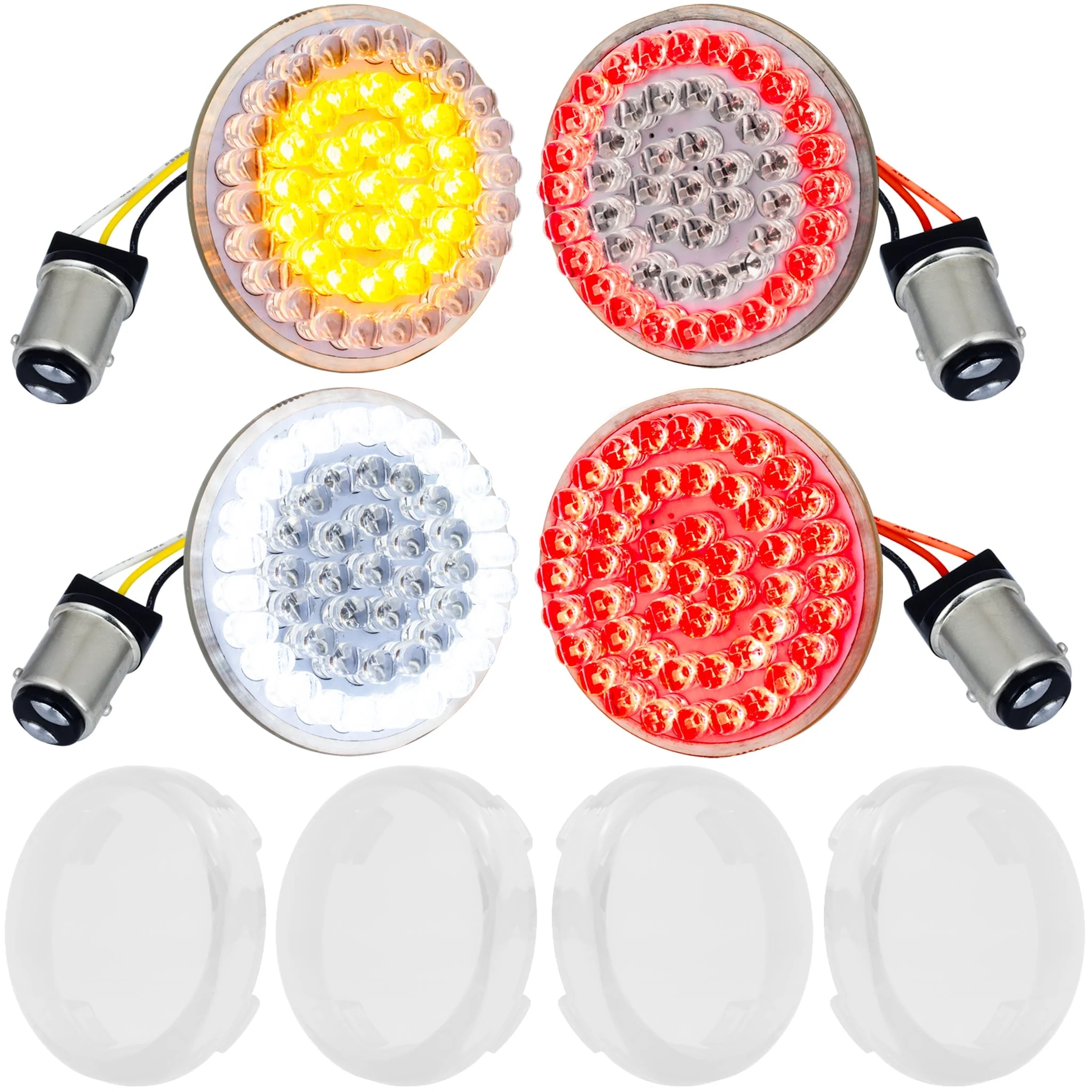 Eagle Lights 2” LED Turn Signal, Running and Brake Light Kit for Harley-Davidson® Motorcycles- Generation I / 1157 Front / 1157 Rear - Image 15