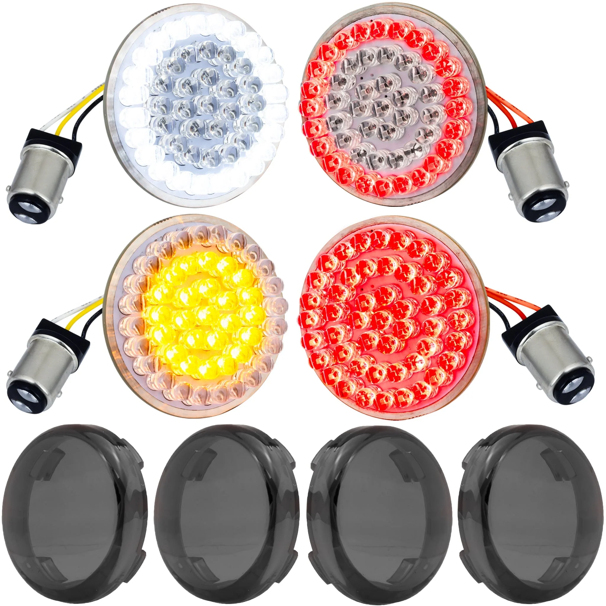 Eagle Lights 2” LED Turn Signal, Running and Brake Light Kit for Harley-Davidson® Motorcycles- Generation I / 1157 Front / 1157 Rear - Image 16