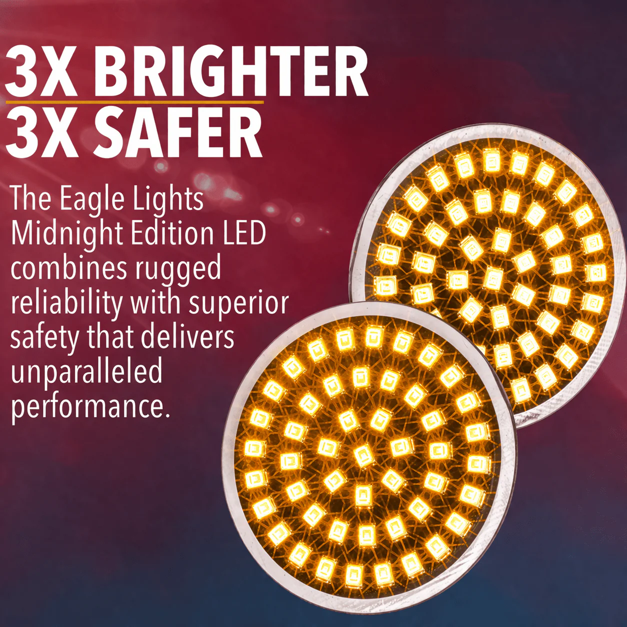 Eagle Lights Midnight Edition Front and Rear LED Turn Signal Kit for Harley-Davidson® Motorcycles - 1157 Front / 1156 Amber Rear - Image 3