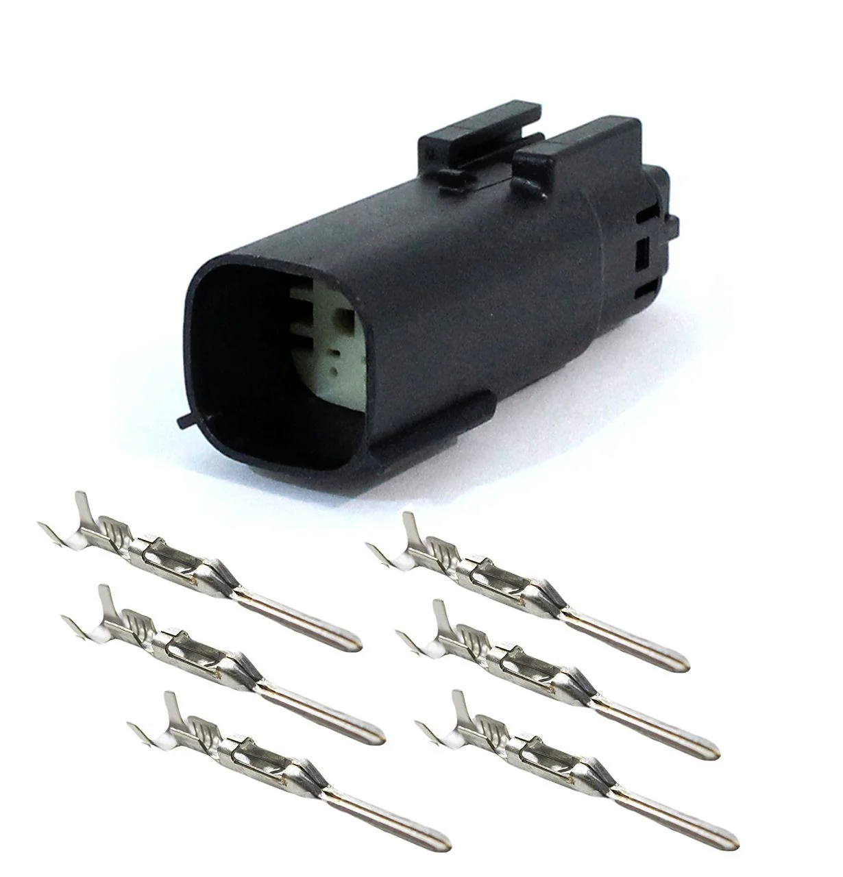 Molex MX150 BLACK 6 Pin Wire Sealed Male Connector with Pins for Harley and Jeep - Image 2