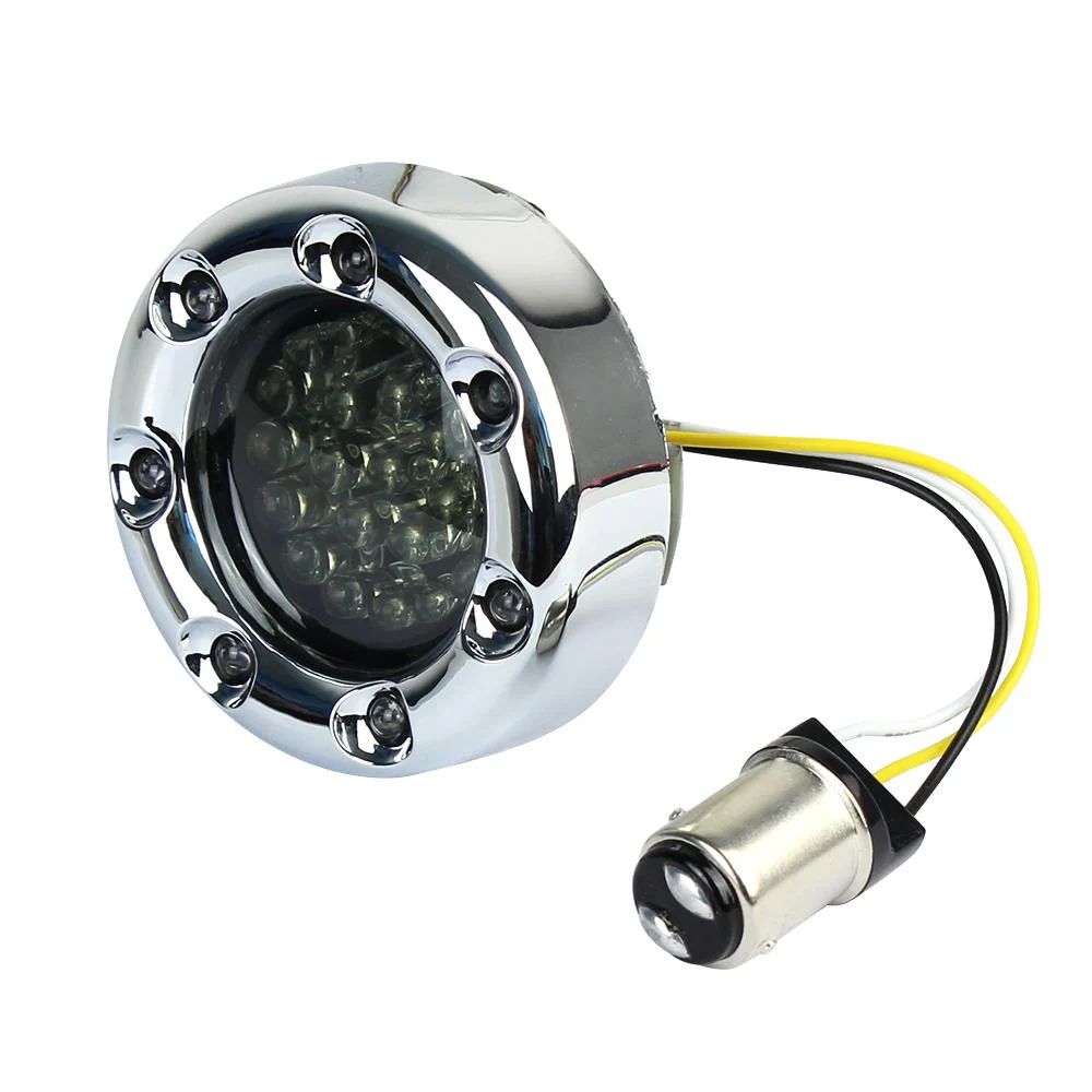 Eagle Lights 2” Infinity Beam Front LED Turn Signals with Integrated Trim Rings and White Halo Running Lights for Harley-Davidson® Motorcycles - Image 14
