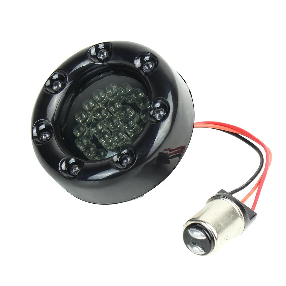 Eagle Lights Infinity Beam 2” Rear LED Turn Signals w/ Running and Brake Lights LED Ring Covers for Harley-Davidson® - Rear 1157 / Red LEDs - Image 10