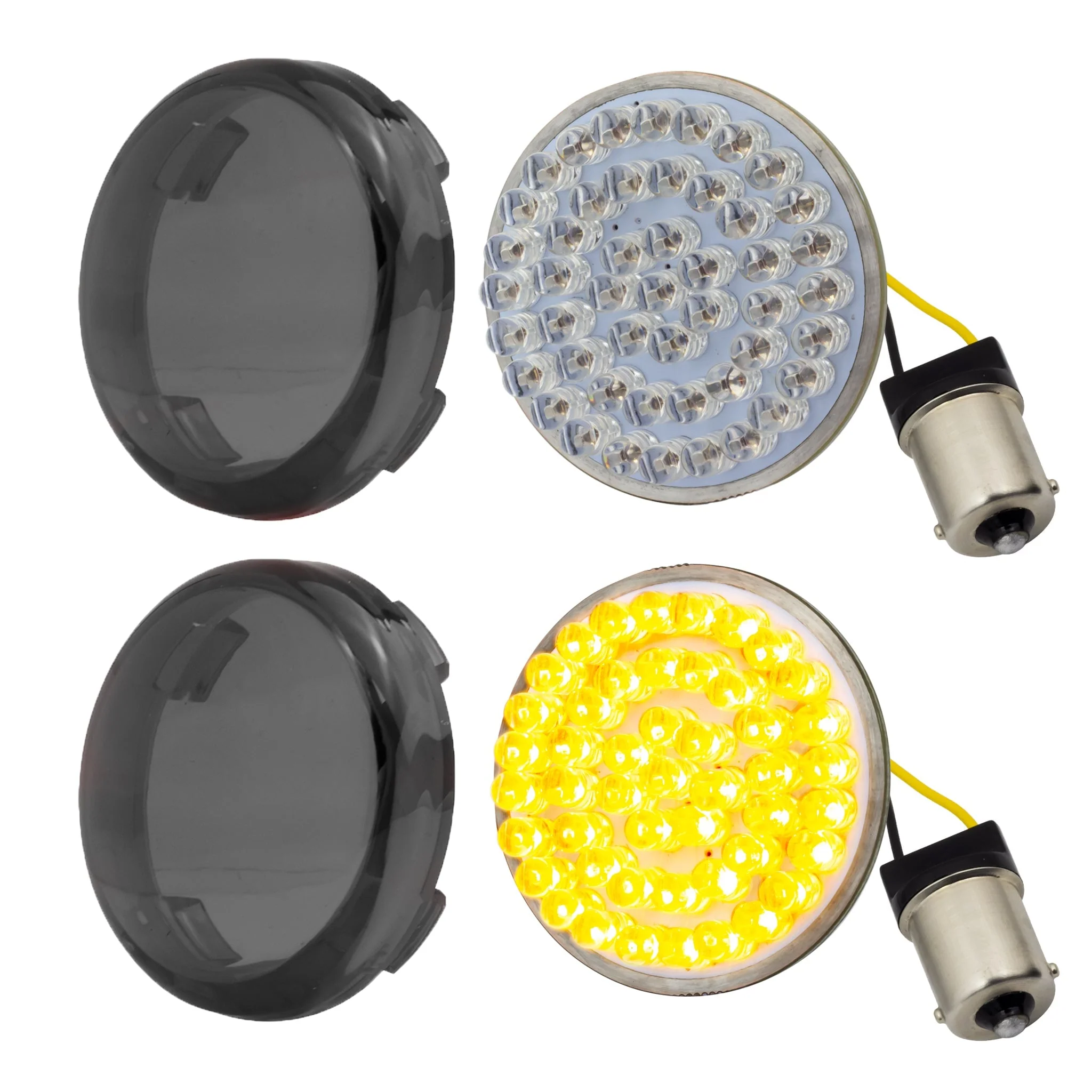 Eagle Lights 2" Rear LED Turn Signals for Harley-Davidson® Motorcycles- Generation I / 1156 Base / Amber - Image 11
