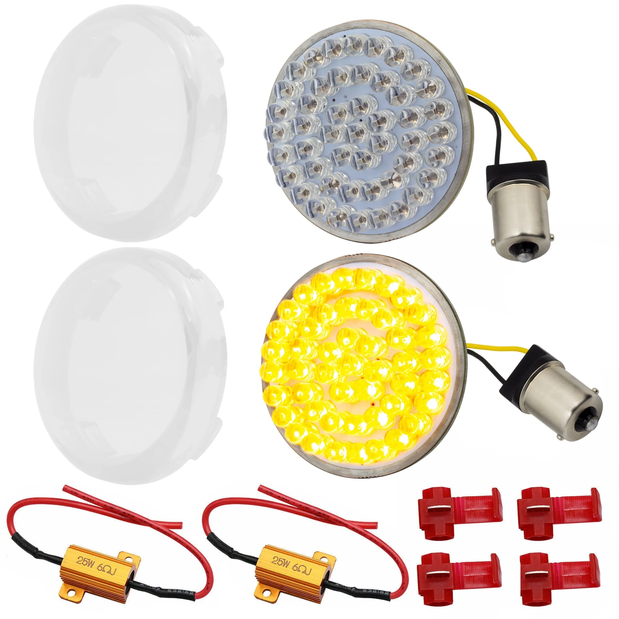 Eagle Lights 2" Rear LED Turn Signals for Harley-Davidson® Motorcycles- Generation I / 1156 Base / Amber - Image 12