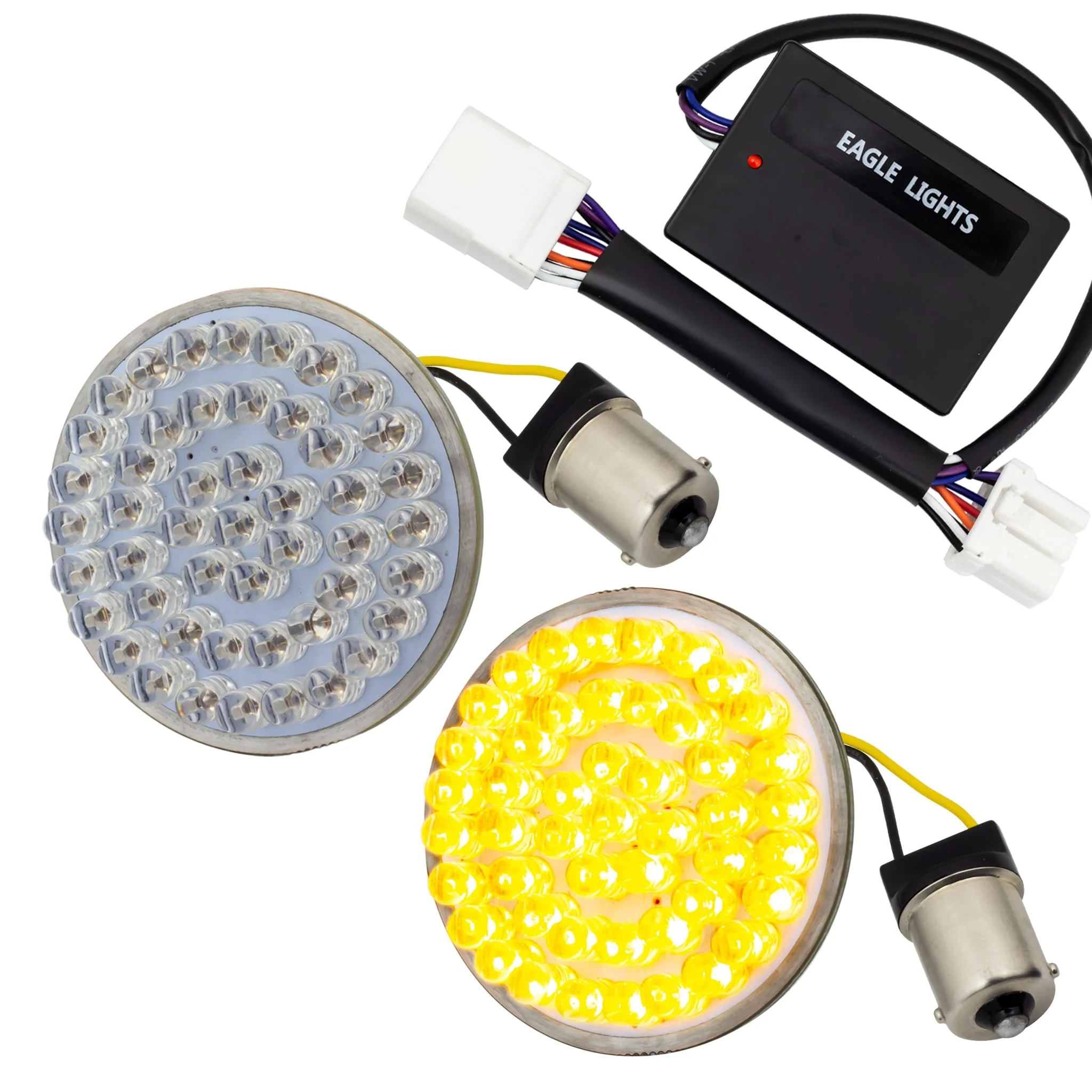 Eagle Lights 2" Rear LED Turn Signals for Harley-Davidson® Motorcycles- Generation I / 1156 Base / Amber - Image 13