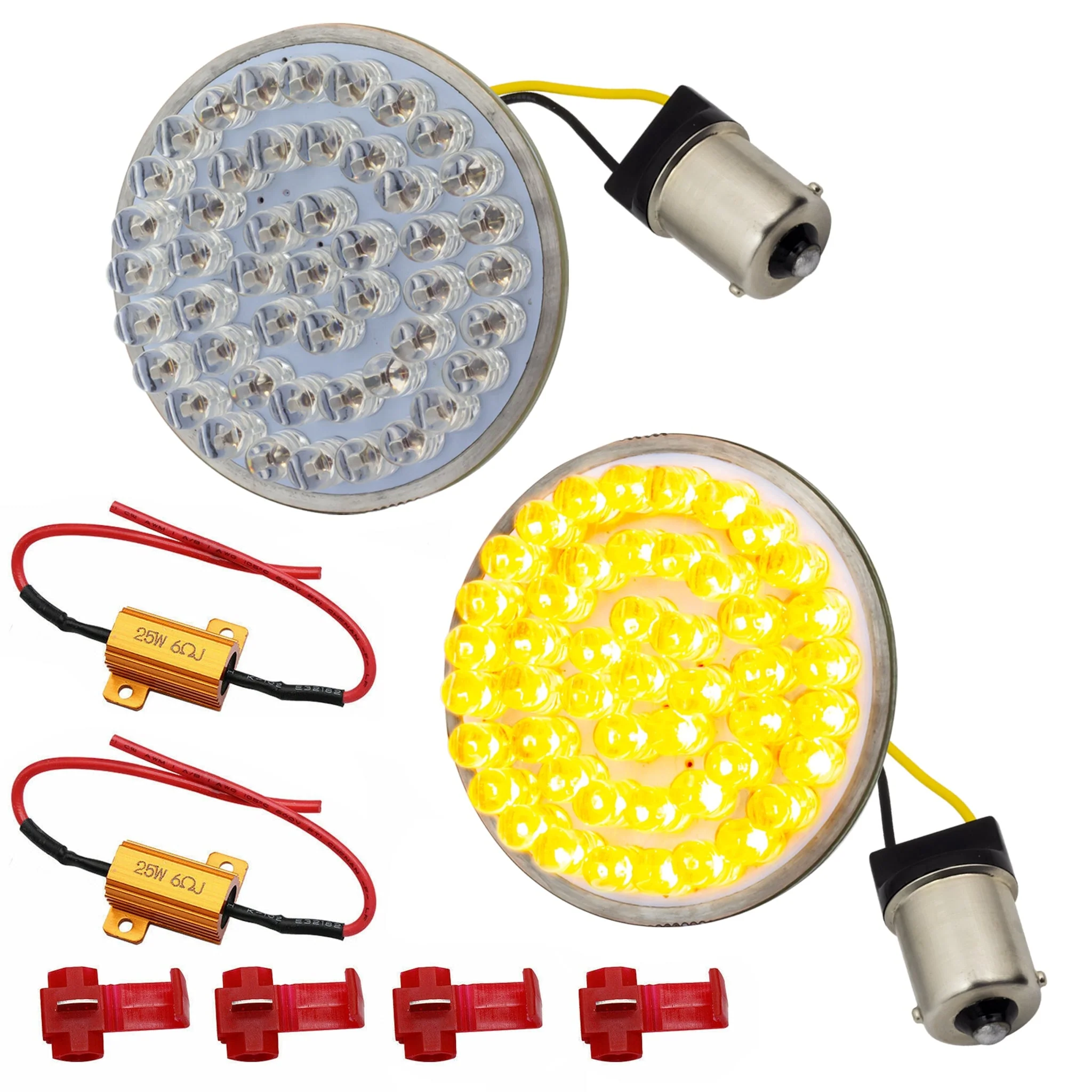 Eagle Lights 2" Rear LED Turn Signals for Harley-Davidson® Motorcycles- Generation I / 1156 Base / Amber - Image 14