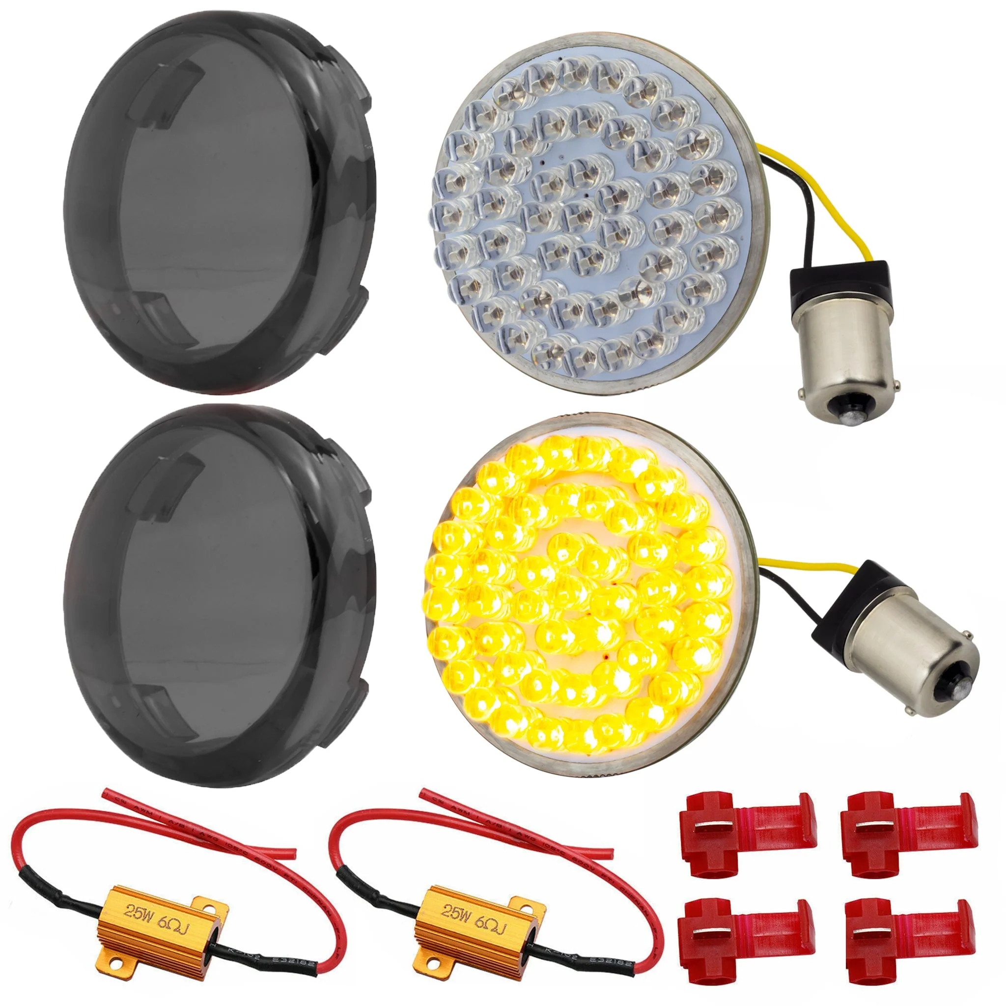 Eagle Lights 2" Rear LED Turn Signals for Harley-Davidson® Motorcycles- Generation I / 1156 Base / Amber - Image 15