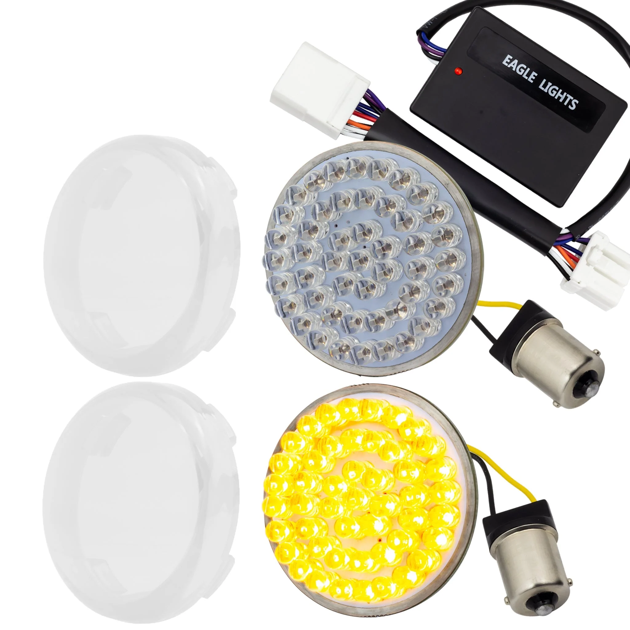 Eagle Lights 2" Rear LED Turn Signals for Harley-Davidson® Motorcycles- Generation I / 1156 Base / Amber - Image 17