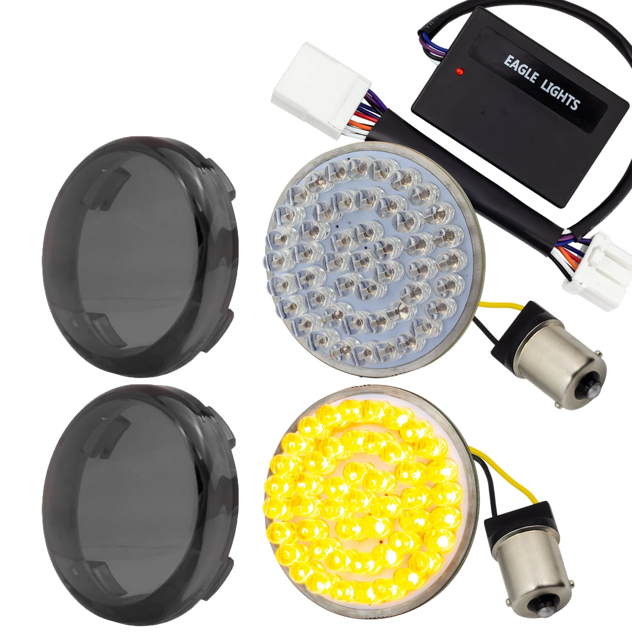 Eagle Lights 2" Rear LED Turn Signals for Harley-Davidson® Motorcycles- Generation I / 1156 Base / Amber - Image 18
