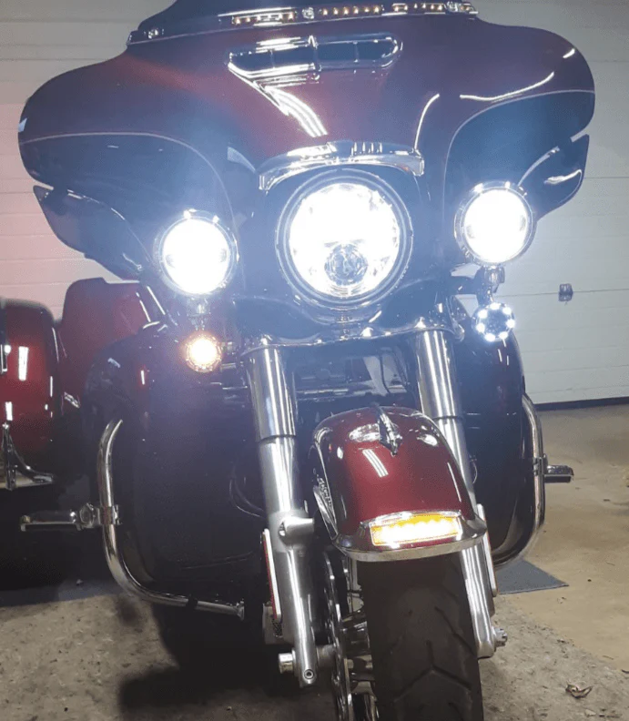 Eagle Lights 2” Infinity Beam Front and Rear (1156) LED Turn Signal Kit w/ Running LED Light Ring Covers for Harley-Davidson® Motorcycles - Image 6