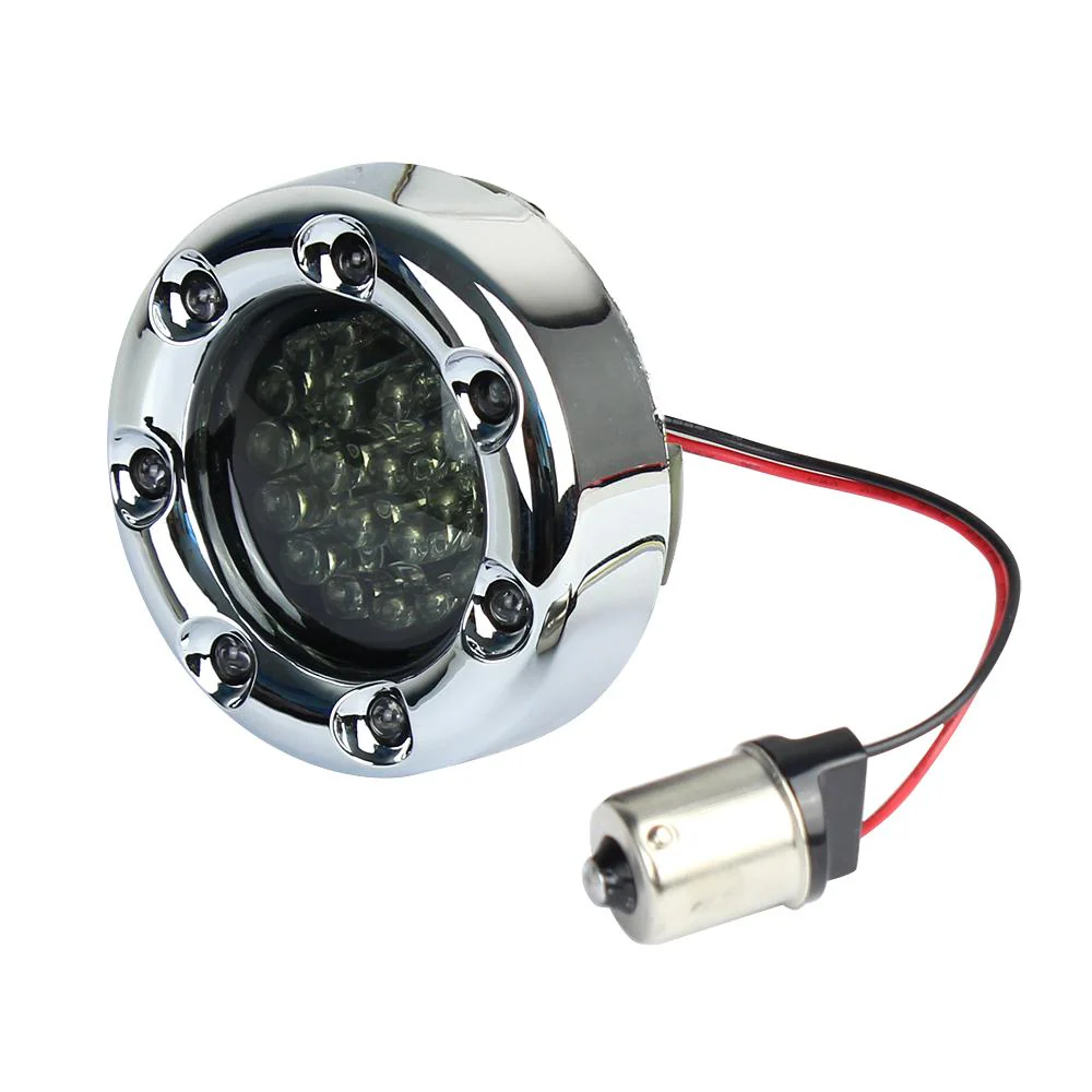 Eagle Lights 2” Infinity Beam Front and Rear (1156) LED Turn Signal Kit w/ Running LED Light Ring Covers for Harley-Davidson® Motorcycles - Image 9