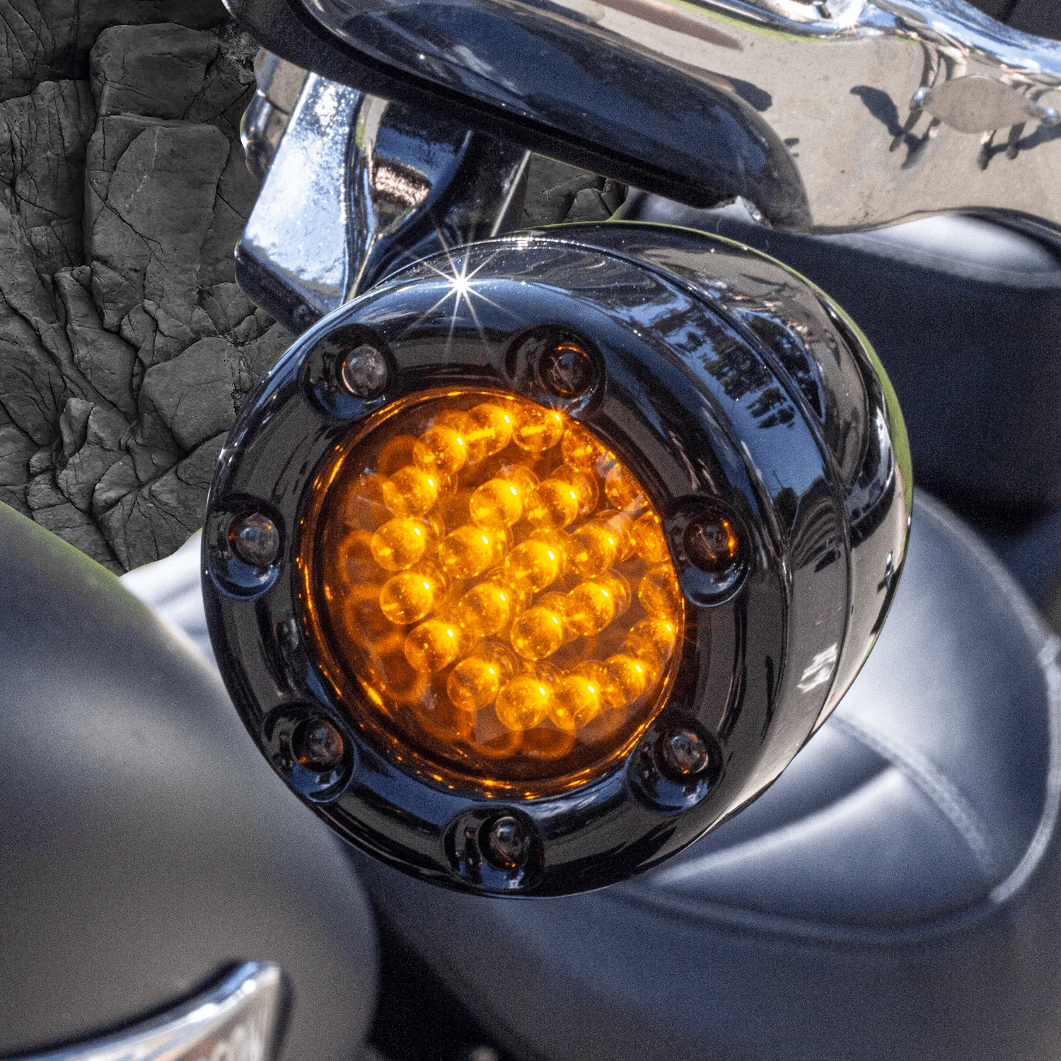 Eagle Lights 2” Infinity Beam Front and Rear (1157) LED Turn Signal Kit w/ Running LED Light Ring Covers for Harley-Davidson® Motorcycles - Image 18