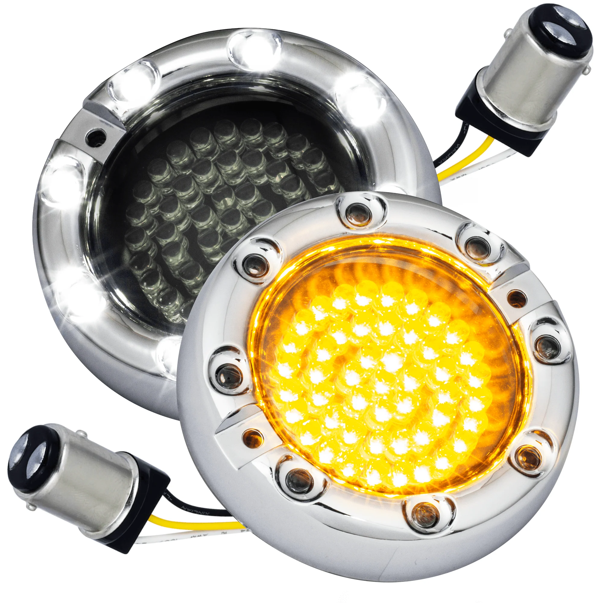 Eagle Lights 3 1/4” Infinity Beam Front and Rear LED Turn Signals with Running LED Light Ring for Harley-Davidson® Motorcycles - Image 6