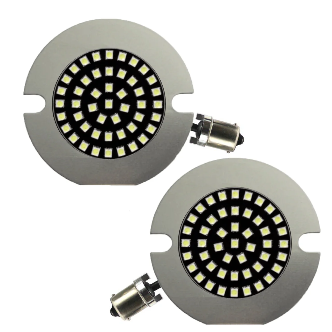 Eagle Lights Midnight Edition 3 1/4" LED Rear Turn Signals For Harley-Davidson® Motorcycles - Flat Style / 1156 Base / Red - Image 2
