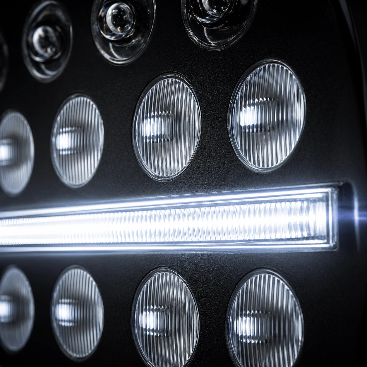 Eagle Lights 5 3/4" / 5.75" Slim Line Multi LED Projection Headlight - Black - Fits All 5 3/4" Harley-Davidson® and Indian® Headlight Buckets - Image 7