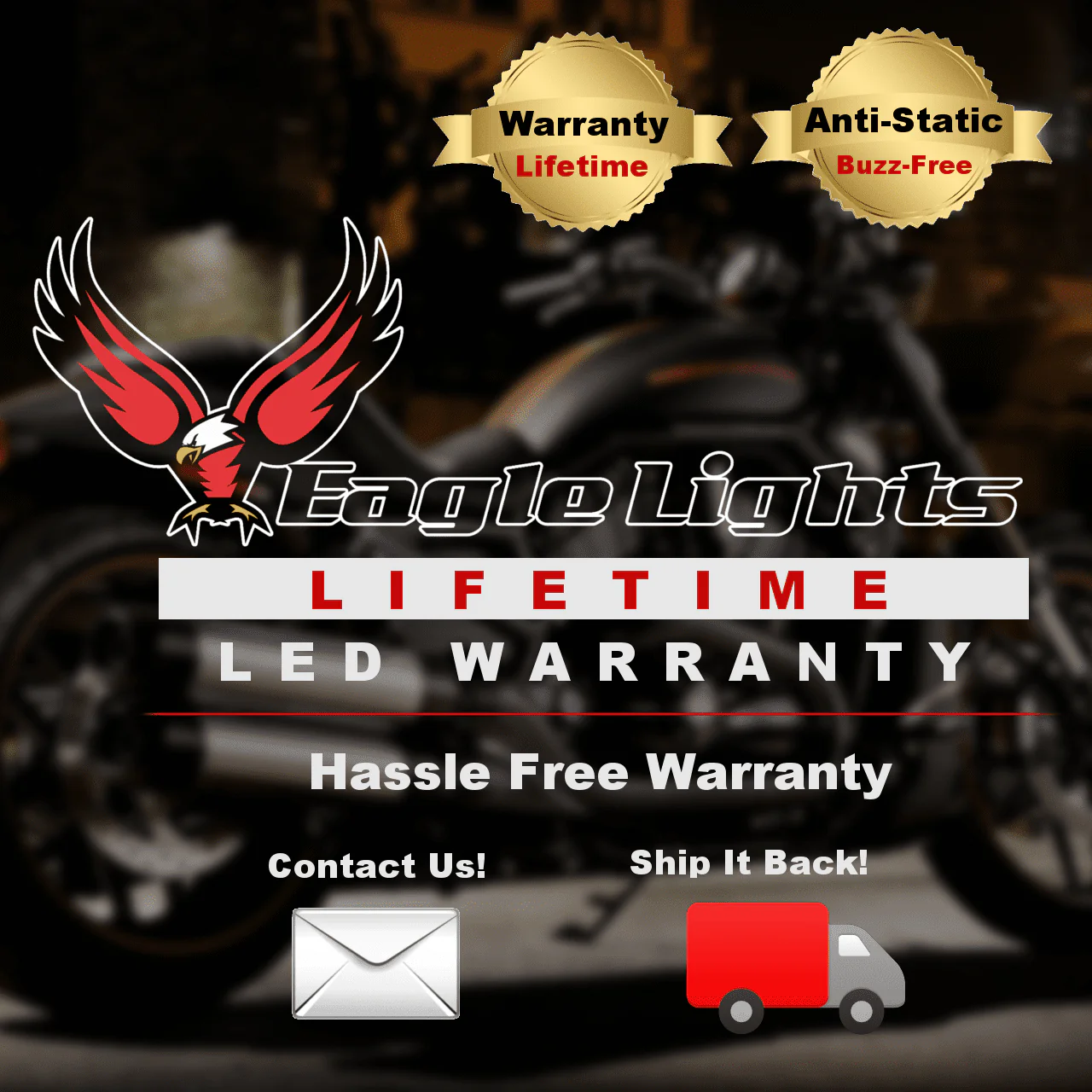 Eagle Lights 5 3/4" LED Headlight Kit for Harley-Davidson® and Indian® Motorcycles - Generation III - Image 15