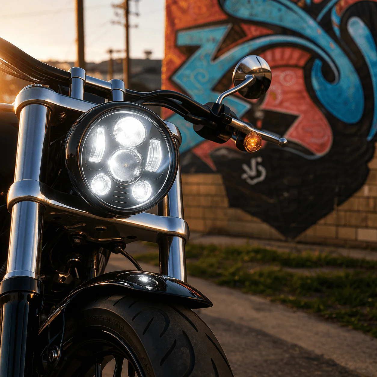 Eagle Lights 5 3/4" LED Headlight Kit for Harley-Davidson® and Indian® Motorcycles - Generation III - Image 6