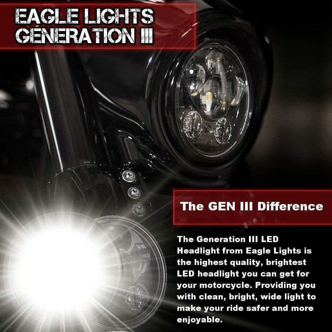 Eagle Lights 5 3/4" 8900 Series Generation III LED Projection Headlight For Indian® Scout, Scout 60, Bobber - Image 12