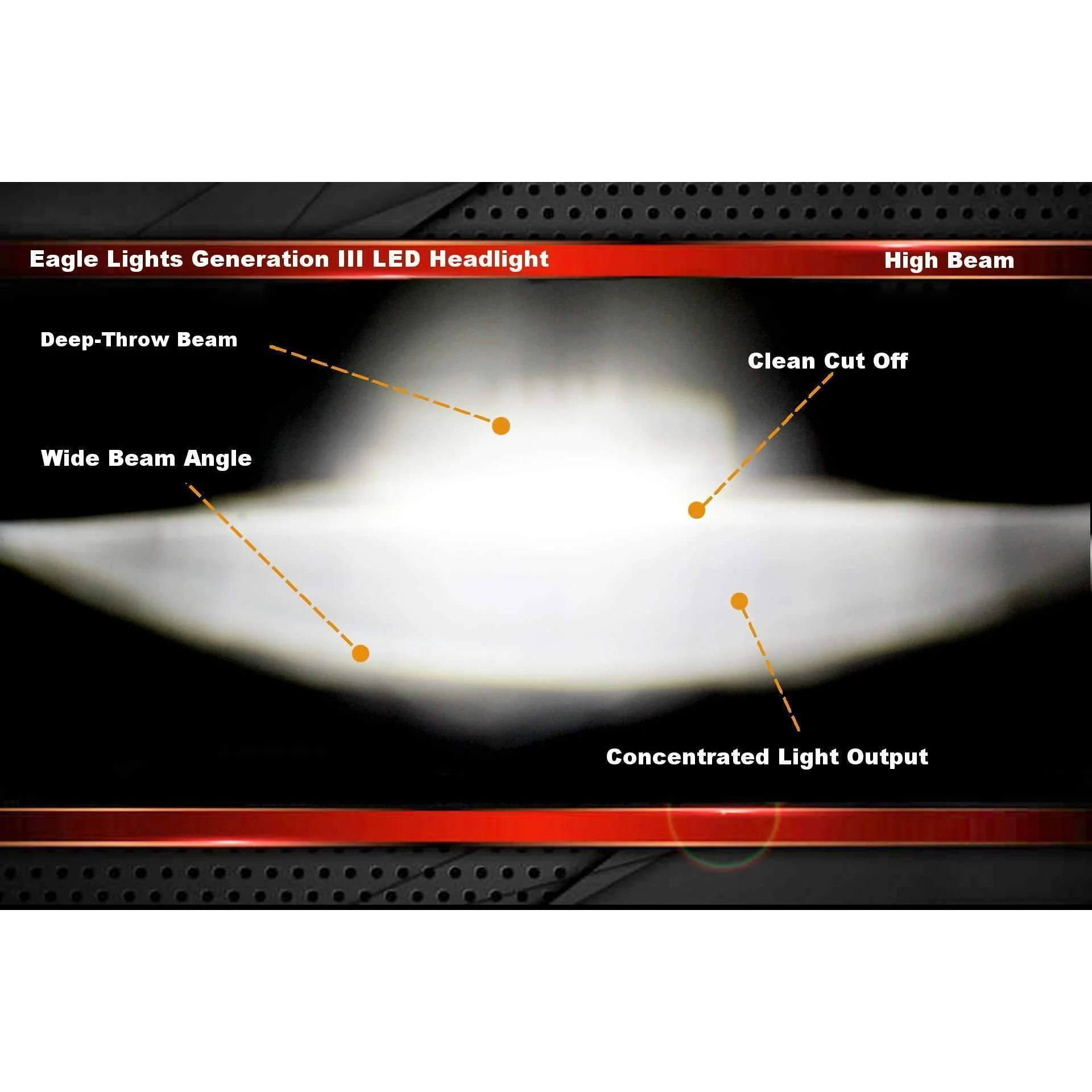 Eagle Lights 5 3/4" 8900 Series Generation III LED Projection Headlight For Indian® Scout, Scout 60, Bobber - Image 13