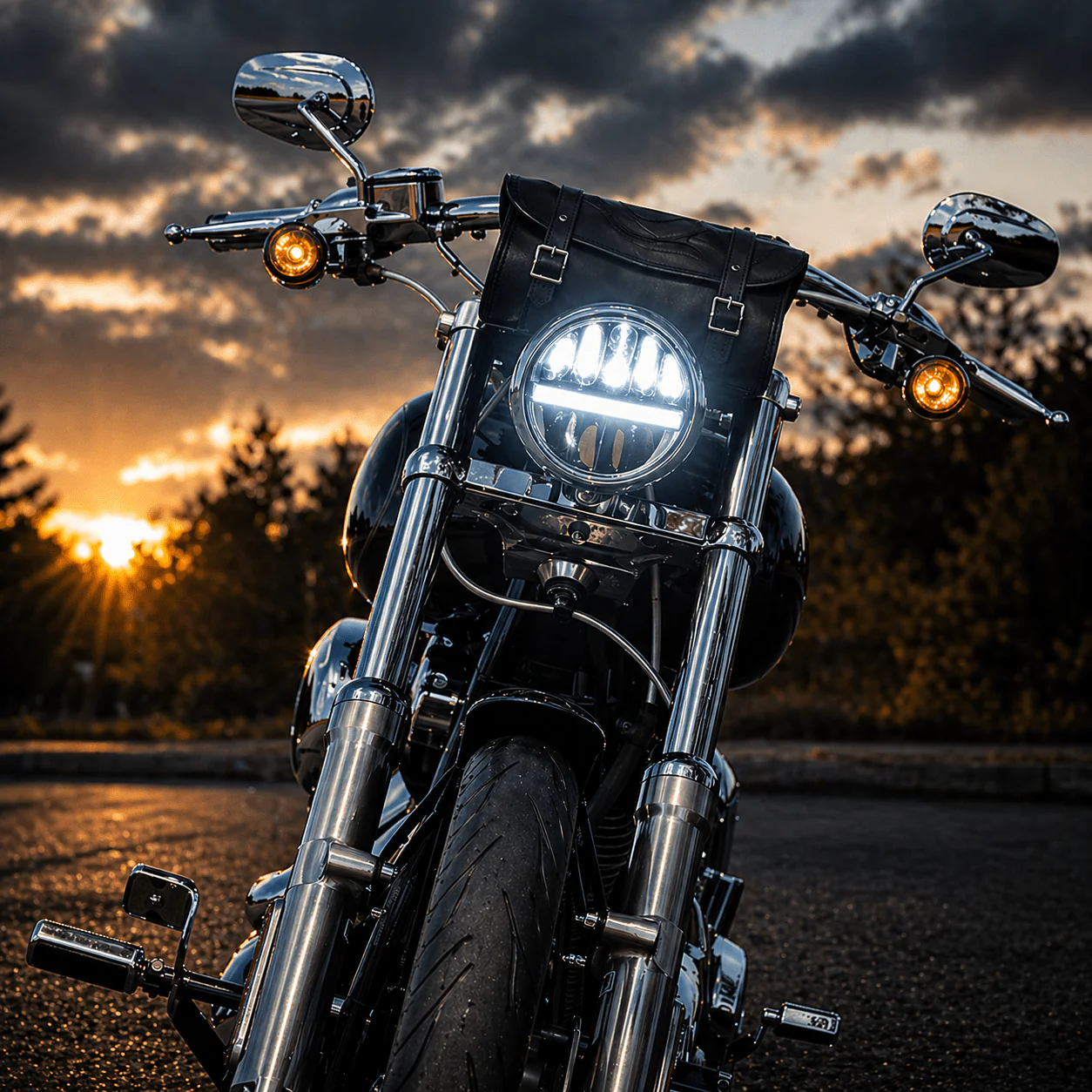 Eagle Lights 5 3/4" Complex Reflector LED Headlight for Harley-Davidson® and Indian Motorcycles - Image 3