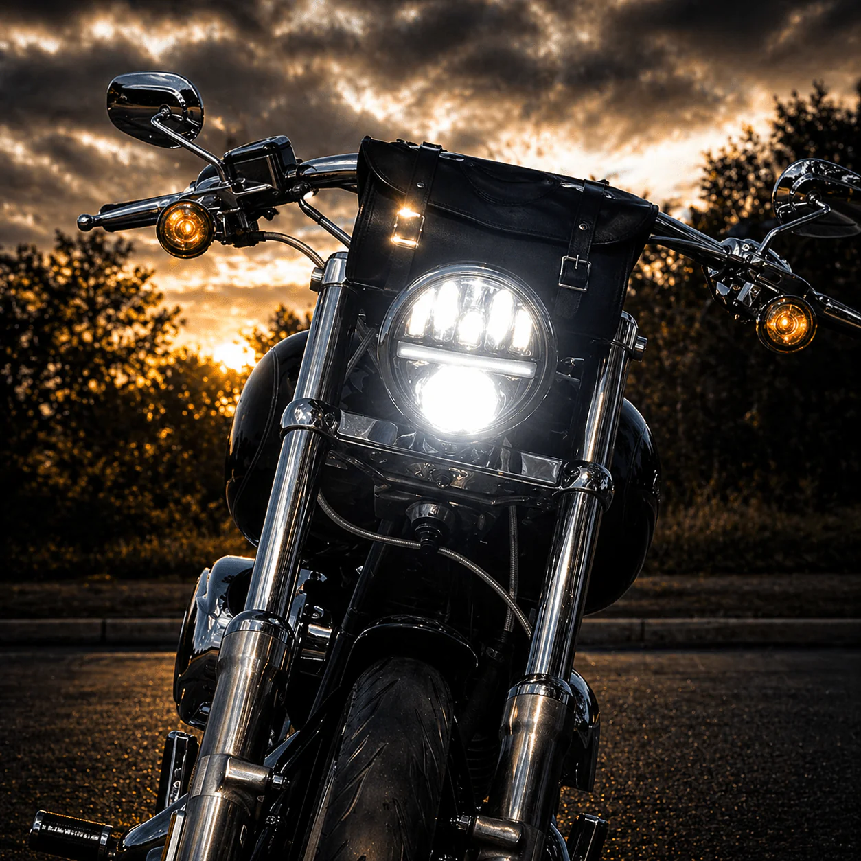 Eagle Lights 5 3/4" Complex Reflector LED Headlight for Harley-Davidson® and Indian Motorcycles - Image 4