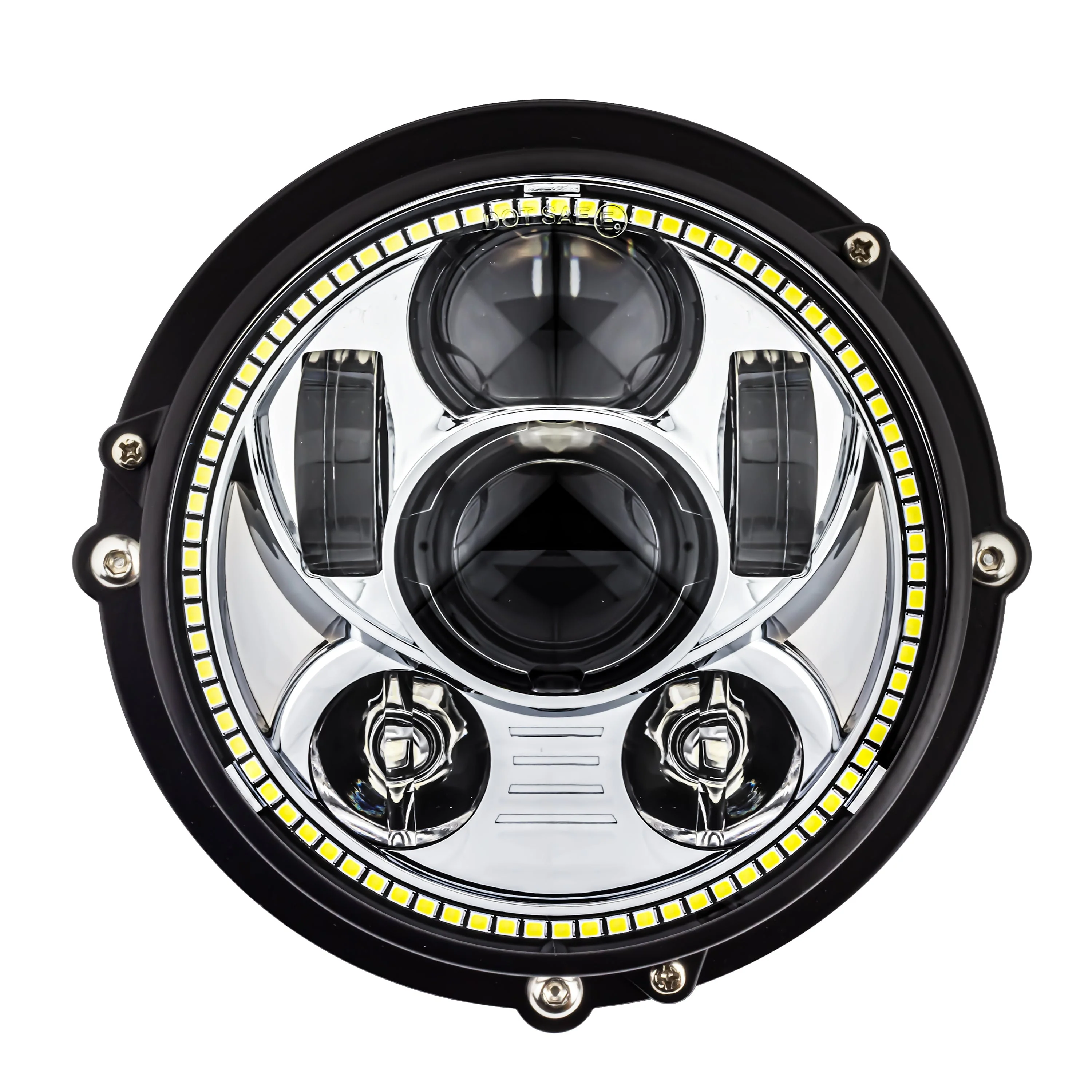 Eagle Lights 5 3/4" Generation III LED Headlight Kit with Halo Ring for Harley-Davidson® Low Rider ST Models with Adapter Bracket - Image 4