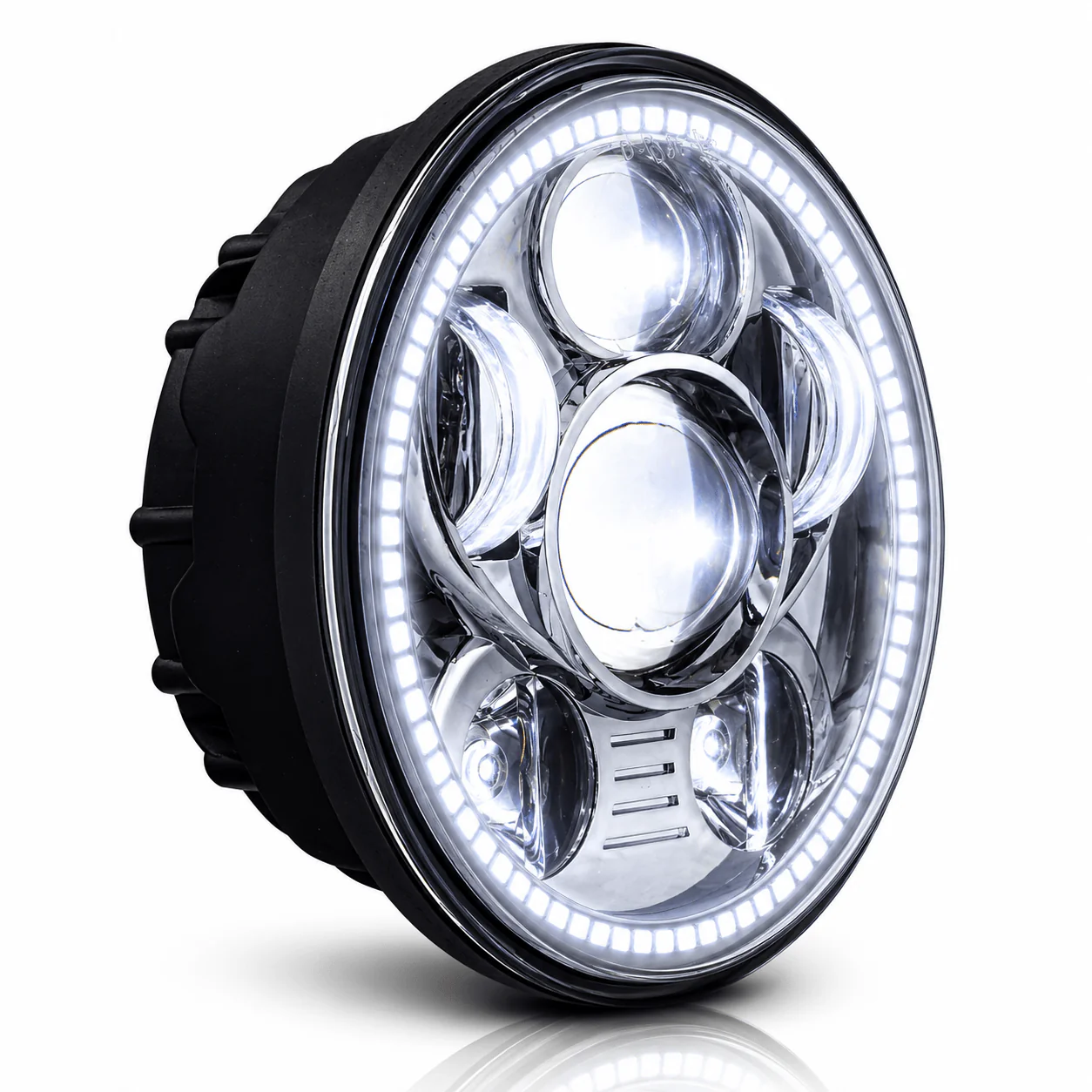 Eagle Lights 5 3/4" LED Headlight Kit with Halo Ring for 2018 - 2026 Harley-Davidson® Softail Low Rider / Street Bob / Standard Models - Chrome - Image 3