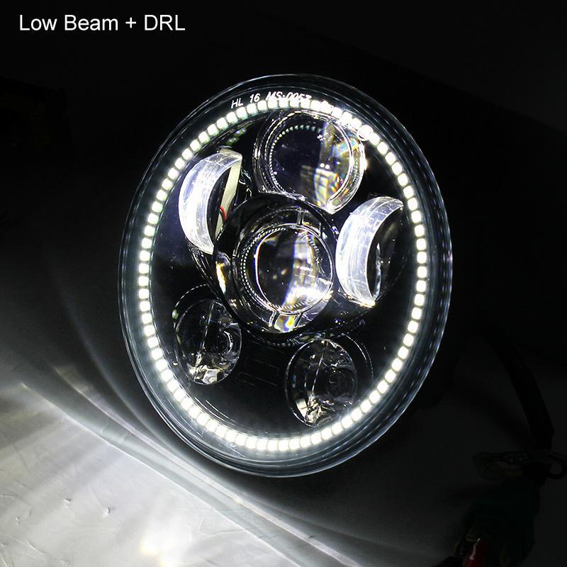 Eagle Lights 5 3/4" LED Headlight Kit with Halo Ring for 2018 - 2026 Harley-Davidson® Softail Low Rider / Street Bob / Standard Models - Chrome - Image 5