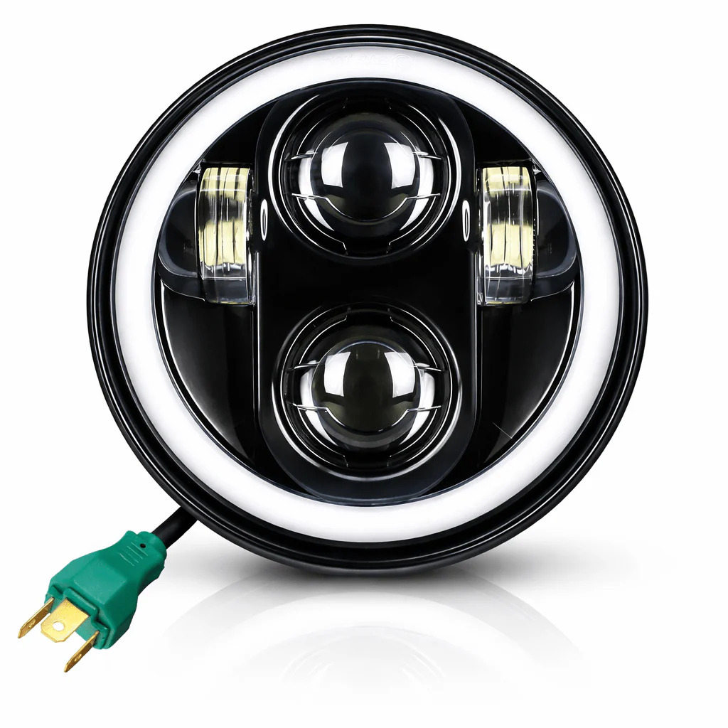 Eagle Lights 5 3/4" LED Headlight Kit with Halo Ring for Harley-Davidson® and Indian® Motorcycles - Generation II - Image 10