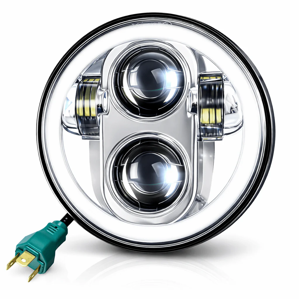 Eagle Lights 5 3/4" LED Headlight Kit with Halo Ring for Harley-Davidson® and Indian® Motorcycles - Generation II - Image 11