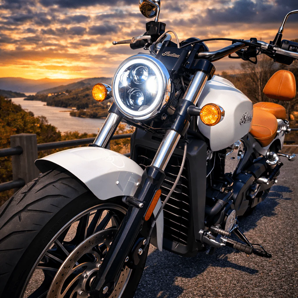 Eagle Lights 5 3/4" LED Headlight Kit with Halo Ring for Harley-Davidson® and Indian® Motorcycles - Generation II - Image 3