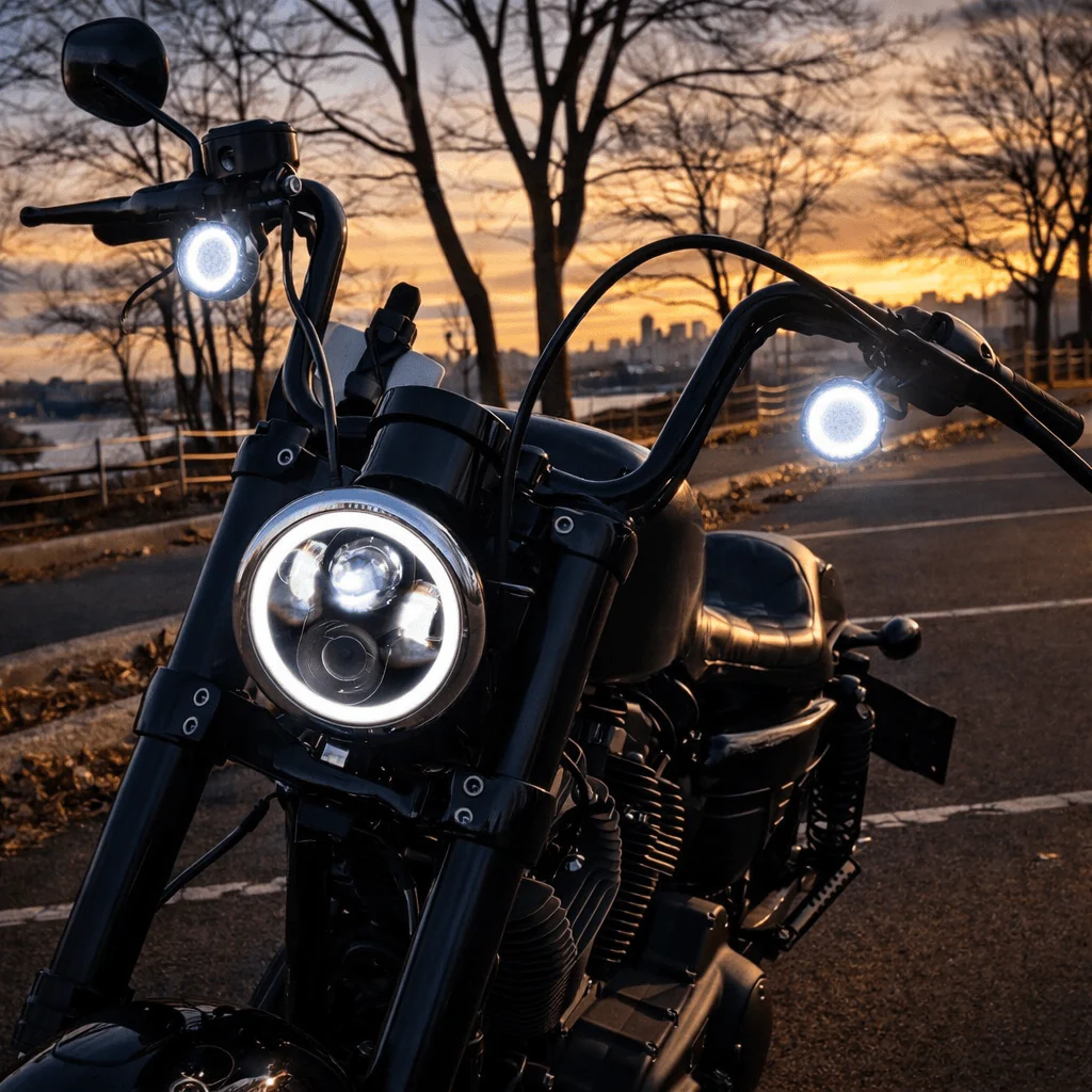 Eagle Lights 5 3/4" LED Headlight Kit with Halo Ring for Harley-Davidson® and Indian® Motorcycles - Generation II - Image 5