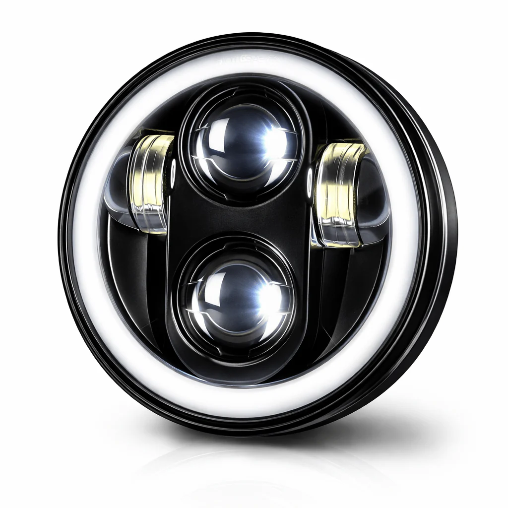 Eagle Lights 5 3/4" LED Headlight Kit with Halo Ring for Harley-Davidson® and Indian® Motorcycles - Generation II - Image 8