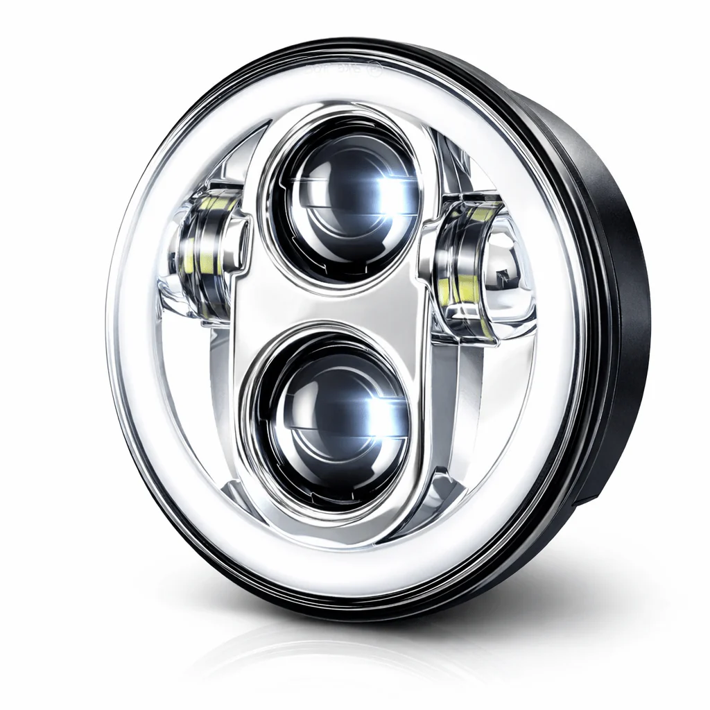Eagle Lights 5 3/4" LED Headlight Kit with Halo Ring for Harley-Davidson® and Indian® Motorcycles - Generation II - Image 9