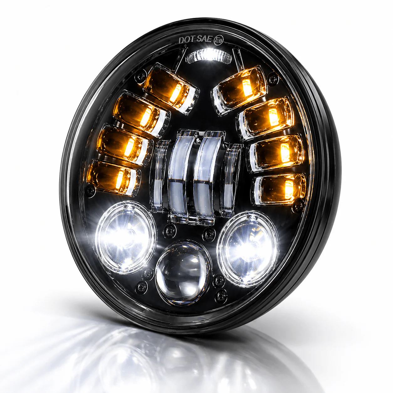 Eagle Lights 5 3/4" LED Projector Headlight with Integrated Turn Signals for Harley Davidson 5.75'' LED Projection Head Lamp - Image 5