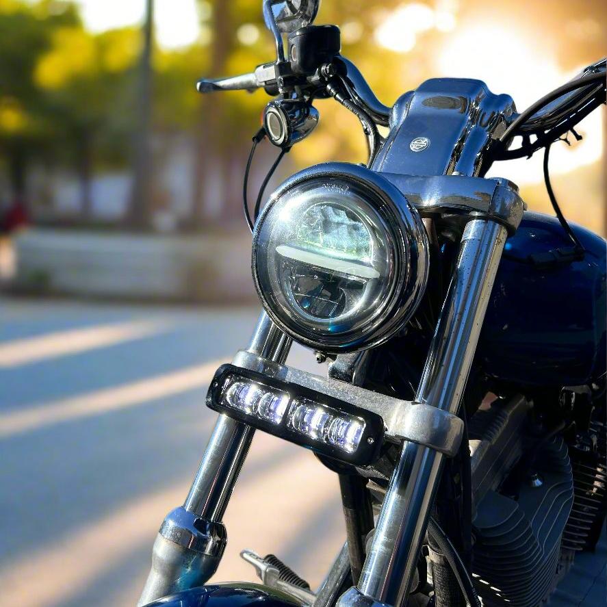 Eagle Lights 6" Generation II LED Projection Light Bar with Plug and Play Harness for 1987-2022 Harley-Davidson® Sportster and 1991-2005 Harley-Davidson® Dyna - Image 3