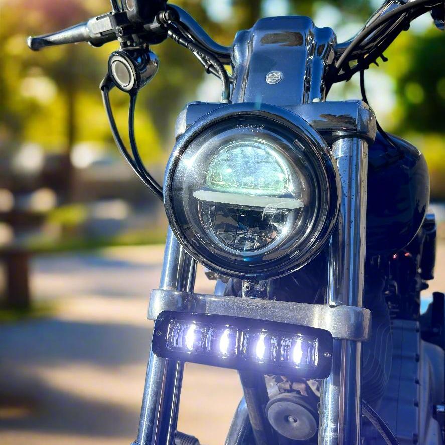 Eagle Lights 6" Generation II LED Projection Light Bar with Plug and Play Harness for 1987-2022 Harley-Davidson® Sportster and 1991-2005 Harley-Davidson® Dyna - Image 4