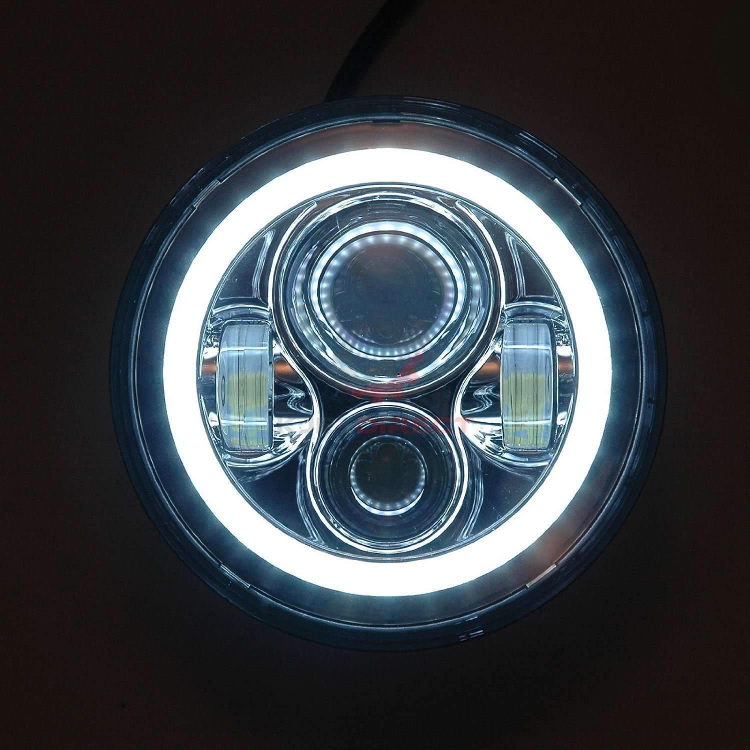 Eagle Lights 7" LED Headlight Kit for Jeeps with White LED Halo Rings - Double Pack - Image 3