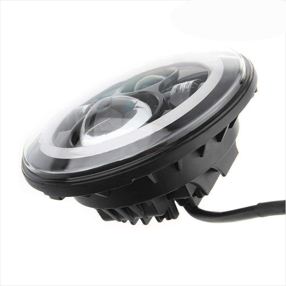 Eagle Lights 7" LED Headlight Kit for Jeeps with White LED Halo Rings - Double Pack - Image 4